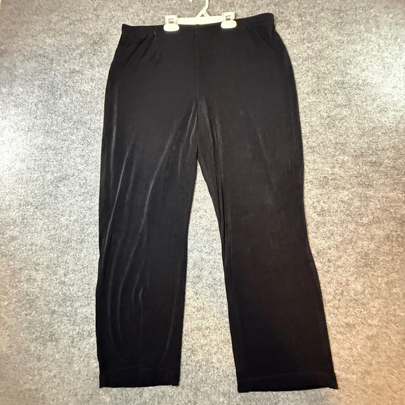 Chico's Pants - Chicos Travelers Black Pull On Straight Leg Pants Size 3 Short Acetate Blend
